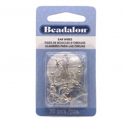 Beadalon® Silver Plated Ear Wire with Coil - 10 Pairs
