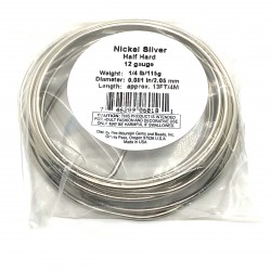 12 Gauge Nickel Silver Half Hard Round Wire - 3.5 Metres