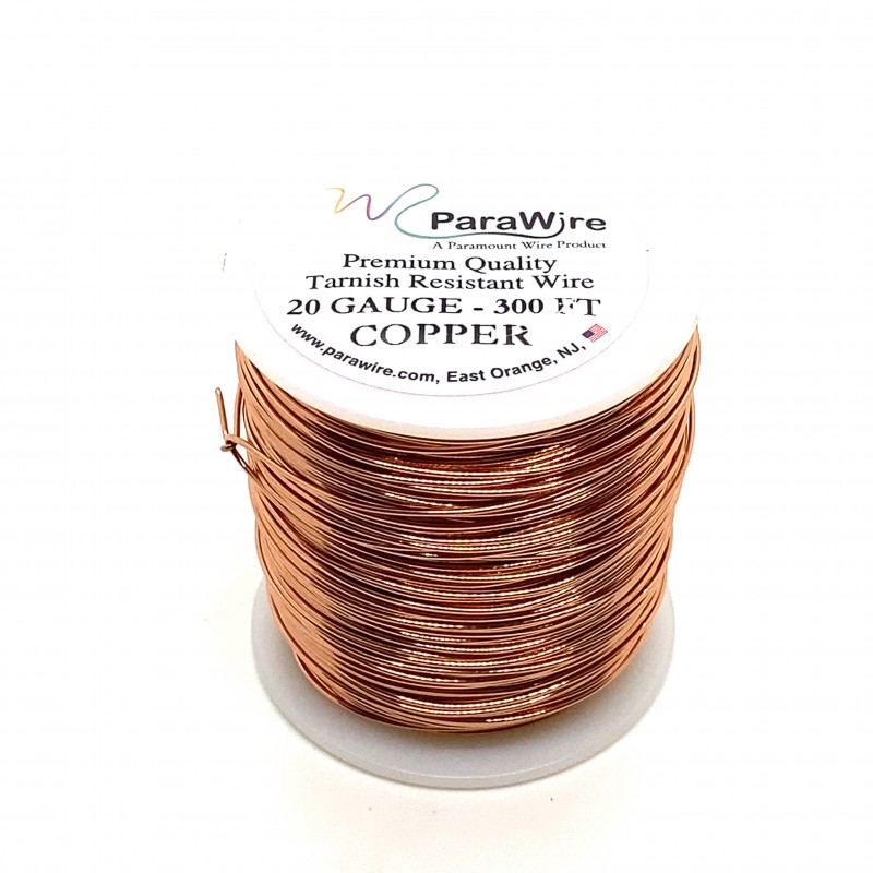 Wire, ParaWire™, antiqued copper, round, 20 gauge. Sold per 10