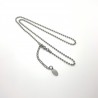Finished Stainless Steel 2.4mm Bead Necklace - 50cm - 4 Pack
