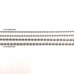 Finished Stainless Steel 3.2mm Bead Necklace - 50cm - 2 Pack - Comparison