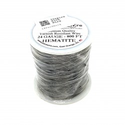ParaWire 24ga Round Hematite Silver Plated Copper Wire - 240 Metres