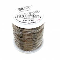 ParaWire 24ga Round Vintage Bronze Copper Wire with Anti Tarnish Coating - 240 Metres