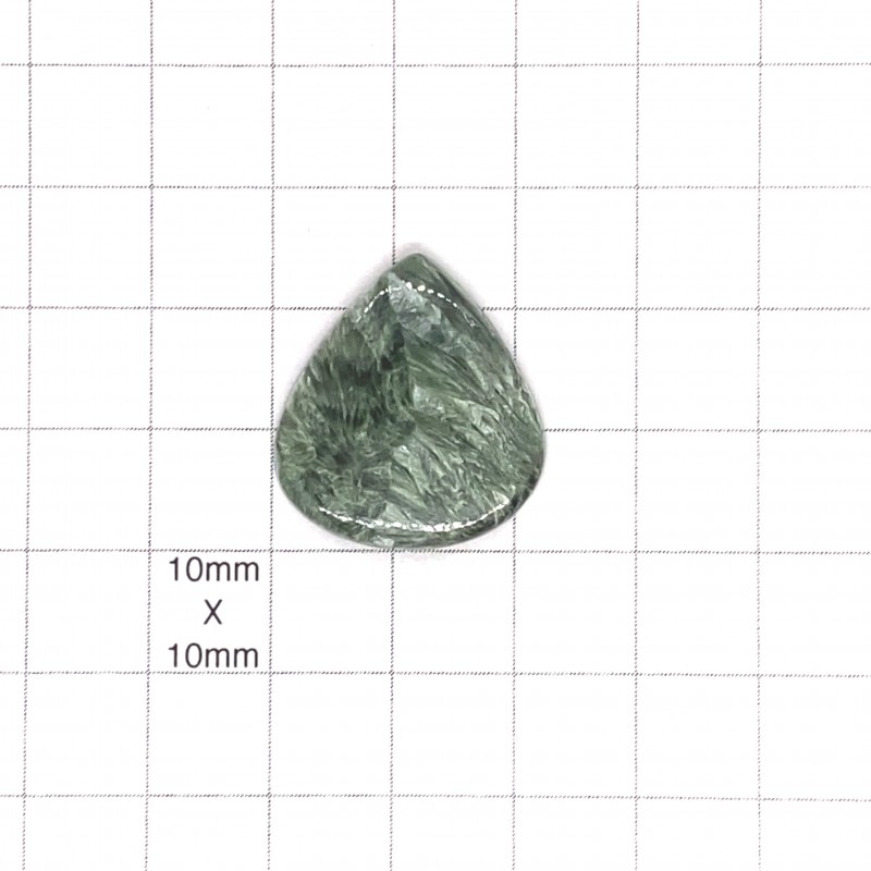 Seraphinite Teardrop Cabochon - 24x22x4mm Sold Individually