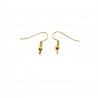 Beadalon® Gold Colour Ear Wire with Ball and Coil - 8 Pairs - single pair shown
