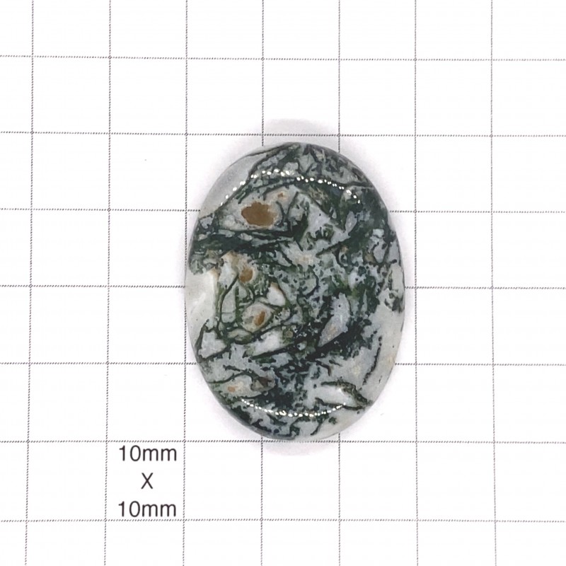 Tree Agate Oval Cabochon - 39x29x7mm Sold Individually