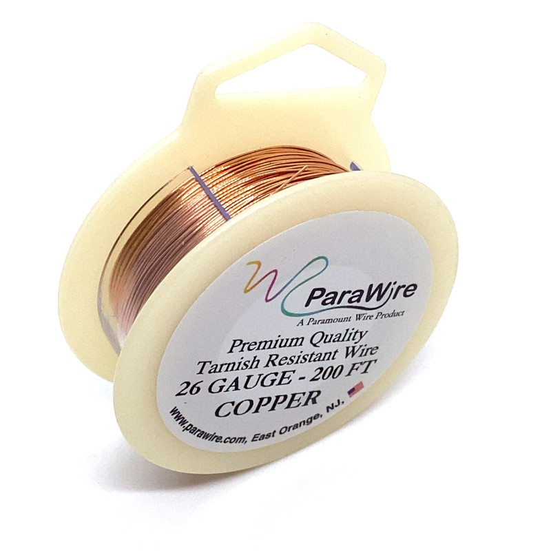 ParaWire 26ga Round Copper Wire with Anti Tarnish Coating - 60 Metres