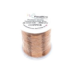 ParaWire 28ga Round Copper Wire with Anti Tarnish Coating - 605 Metres
