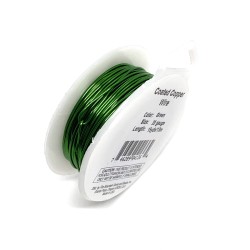 20 Gauge Round Green Coloured Copper Wire - 13 Metres