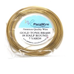 ParaWire 18ga Half Round Brass Wire - 6.4 Metres