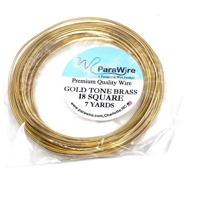 ParaWire 18ga Square Brass Wire - 6.4 Metres