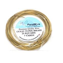 ParaWire 21ga Square Brass Wire - 6.4 Metres