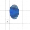 Banded Agate Dyed Cabochon 34x21x5mm - Sold Individually