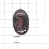 Rhodonite Cabochon - 32x20x5mm Sold Individually