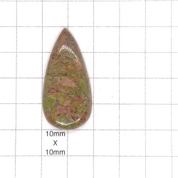 Unakite Teardrop Cabochon - 39x19x6mm Sold Individually