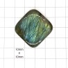 Labradorite Square Cabochon - 31x31X8mm Sold Individually