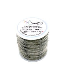 ParaWire 24ga Round Olive Copper Wire with Anti Tarnish Coating - 240 Metres