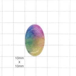 Rainbow Quartz Cabochon - 28x18x5mm Sold Individually