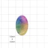 Rainbow Quartz Cabochon - 28x18x5mm Sold Individually