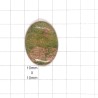 Unakite Oval Cabochon - 32x24x6mm Sold Individually