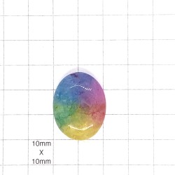 Rainbow Quartz Cabochon - 27x21x7mm Sold Individually