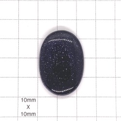Blue Goldstone Cabochons - Pack of 2