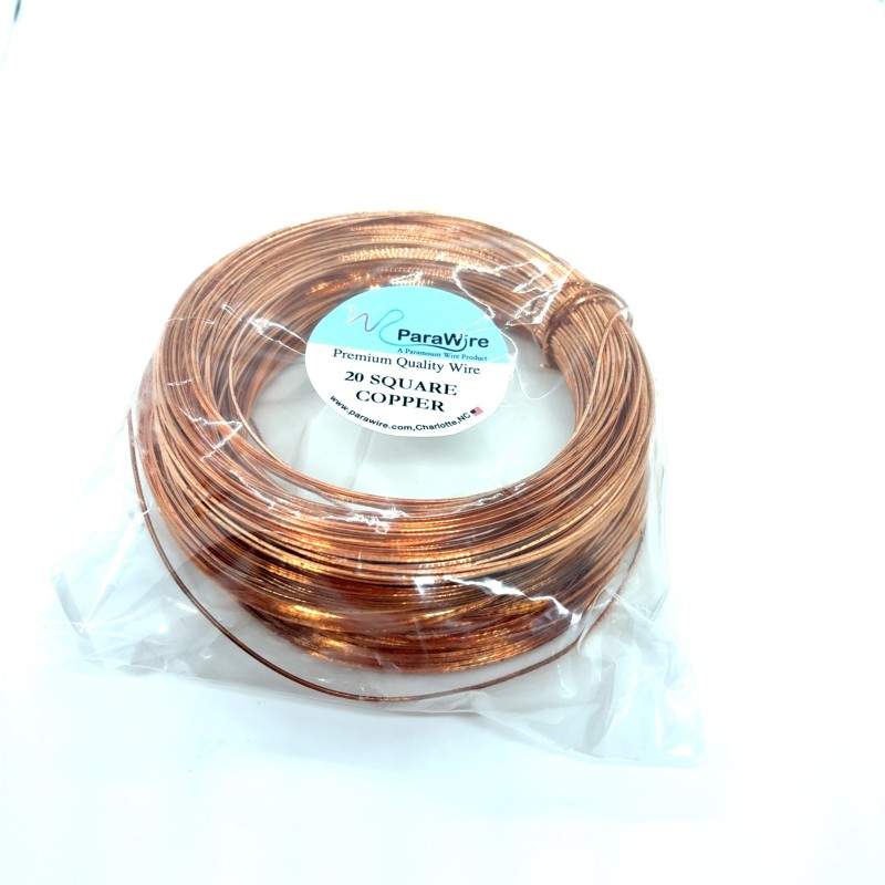 20 Gauge Square Dead Soft Copper Wire - 70 Metres Parawire
