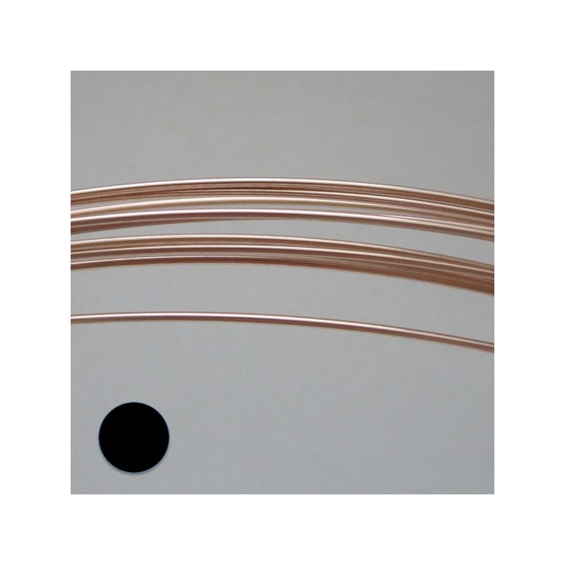 22 gauge Half Hard Round 14k Rose Gold Filled Wire - 10 Metres