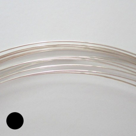 12 Gauge Round Half Hard Sterling Silver Wire - 20cms