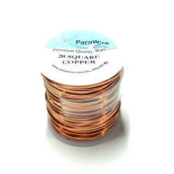 20 Gauge Square Dead Soft Copper Wire - 70 Metres Parawire spool