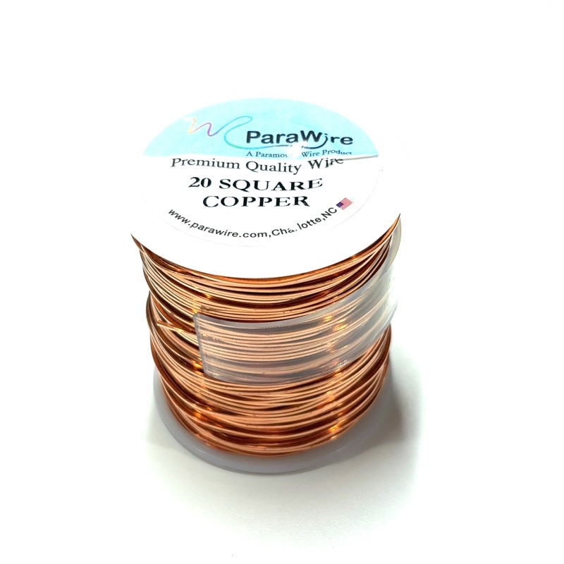 20 Gauge Square Dead Soft Copper Wire - 70 Metres Parawire spool