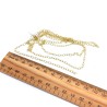 Oval Cable 2.5mm Brass Chain with Gold Plating - 3 Metres Ruler