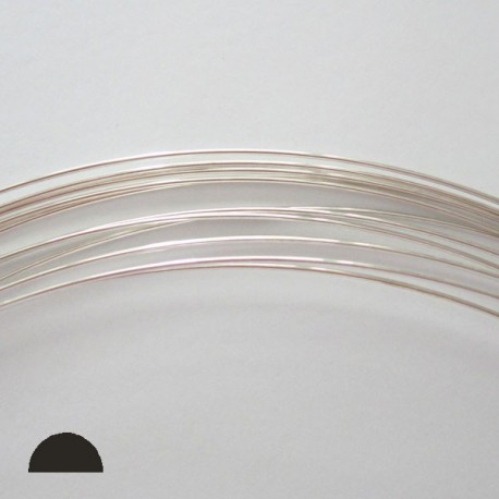 24 gauge Dead Soft, Half Round Sterling Silver Wire - 5 Metres