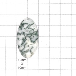 Tree Agate Oval Cabochon - 36x20x6mm Sold Individually