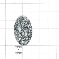 Tree Agate Oval Cabochon - 35x22x5mm Sold Individually