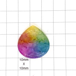 Rainbow Quartz Cabochon - 28x27x6mm Sold Individually