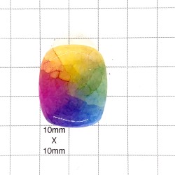 Rainbow Quartz Cabochon - 28x23x7mm Sold Individually