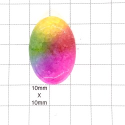 Rainbow Quartz Cabochon - 33x23x7mm Sold Individually