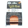 BeadSmith 18ga Round Half Hard Natural Copper Wire with Anti Tarnish Coating - 9 Metres