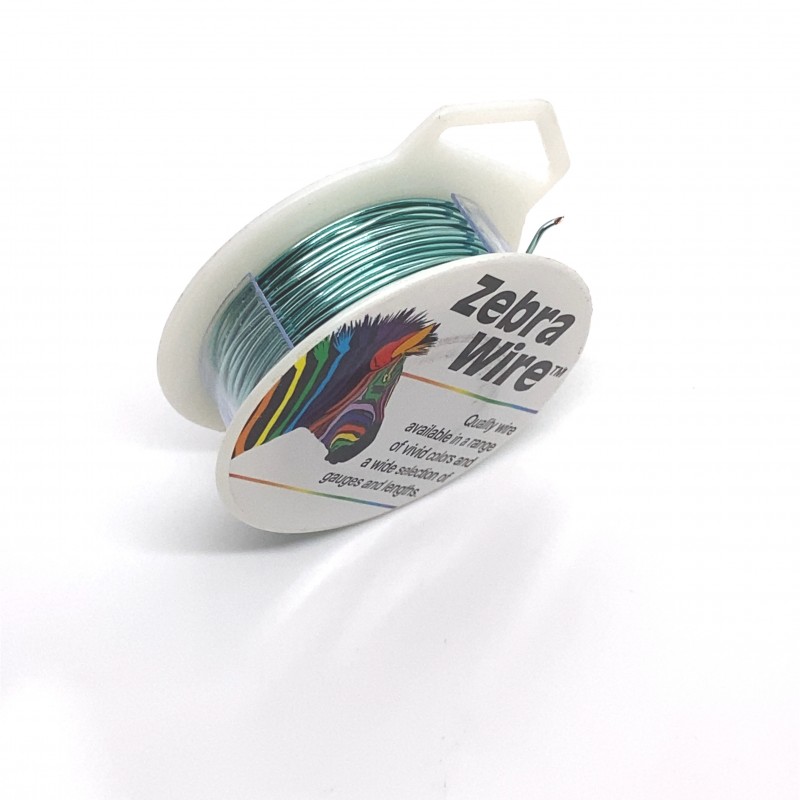 Clearance 20 Gauge Round Aqua Blue Coloured Copper Wire - 13 Metres