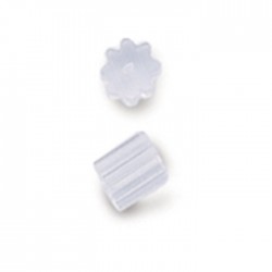 Rubber Ear Nuts Clear - 144 Pack